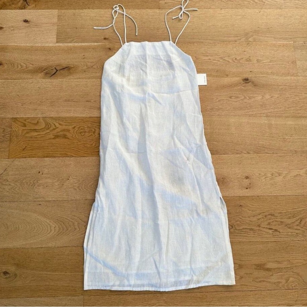 Tribe Alive - Organic Linen Slip Dress in White - New without tags -
